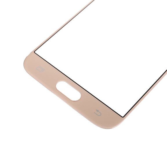 For Samsung Galaxy J7 (2017) / J730 10pcs Front Screen Outer Glass Lens (Gold)