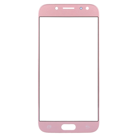 For Samsung Galaxy J7 (2017) / J730 10pcs Front Screen Outer Glass Lens (Rose Gold)