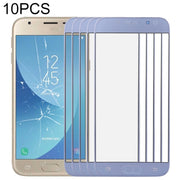 For Samsung Galaxy J3 (2017) / J330 10pcs Front Screen Outer Glass Lens (Blue)