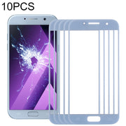 For Samsung Galaxy A5 (2017) / A520 10pcs Front Screen Outer Glass Lens (Blue)