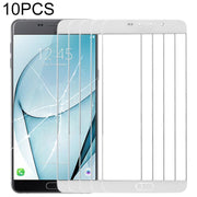 For Samsung Galaxy A9 (2016) / A900 10pcs Front Screen Outer Glass Lens (White)
