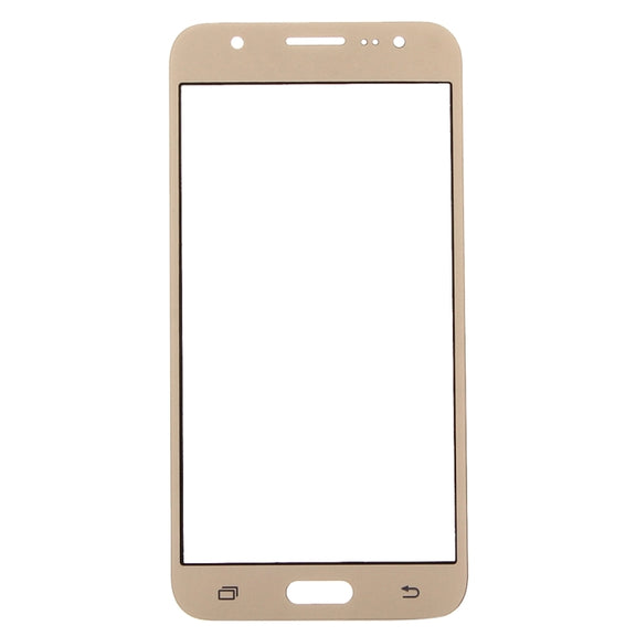 For Samsung Galaxy J7 / J700 10pcs Front Screen Outer Glass Lens (Gold)