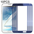 For Samsung Galaxy Note II / N7100 10pcs Front Screen Outer Glass Lens (Blue) - free shipping - PMc TechLife - Order now!