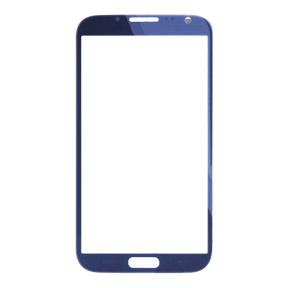 For Samsung Galaxy Note II / N7100 10pcs Front Screen Outer Glass Lens (Blue)