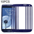 For Samsung Galaxy SIII / i9300 10pcs Front Screen Outer Glass Lens (Blue) - free shipping - PMc TechLife - Order now!