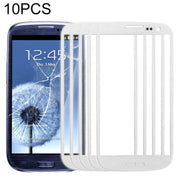 For Samsung Galaxy SIII / i9300 10pcs Front Screen Outer Glass Lens (White)