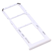 For Samsung Galaxy A12 SM-A125 SIM Card Tray + SIM Card Tray + Micro SD Card Tray (White)