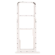 For Samsung Galaxy A02s SM-A025 SIM Card Tray + SIM Card Tray + Micro SD Card Tray (White)