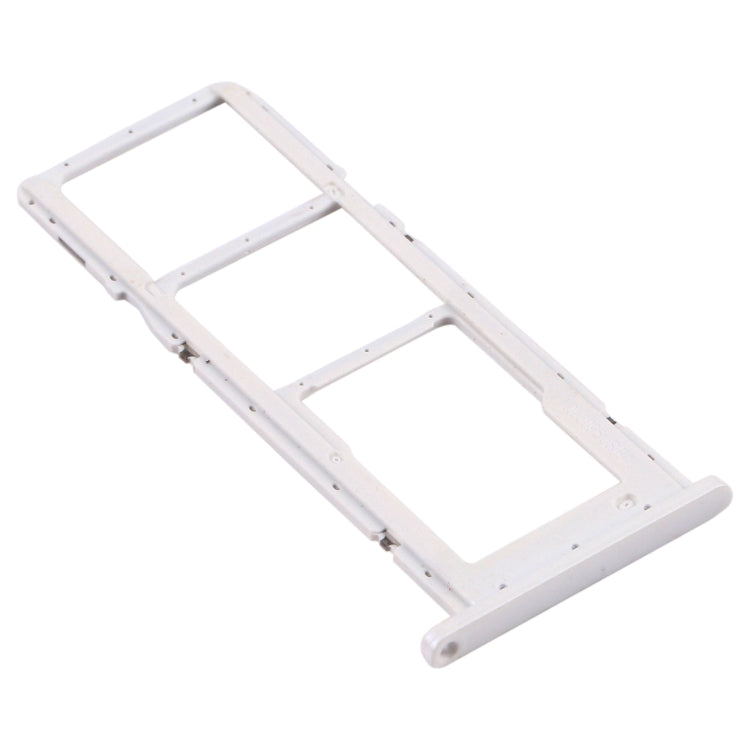 For Samsung Galaxy A02s SM-A025 SIM Card Tray + SIM Card Tray + Micro SD Card Tray (White)