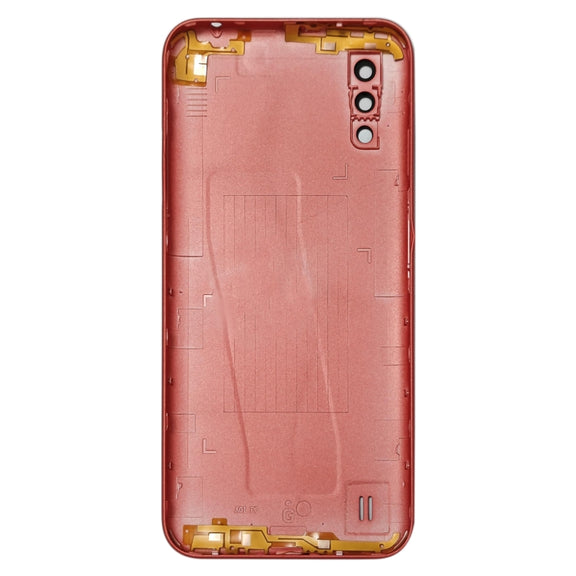 For Samsung Galaxy A01 SM-015F Battery Back Cover With Camera Lens (Red)