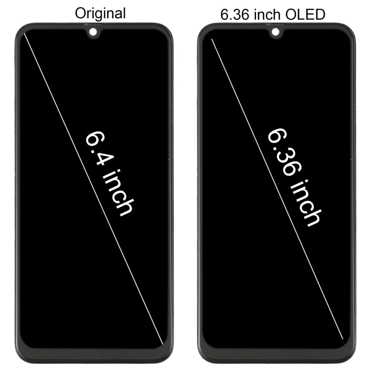 6.36 inch OLED LCD Screen for Samsung Galaxy M21 SM-M215 Digitizer Full Assembly with Frame (Black)
