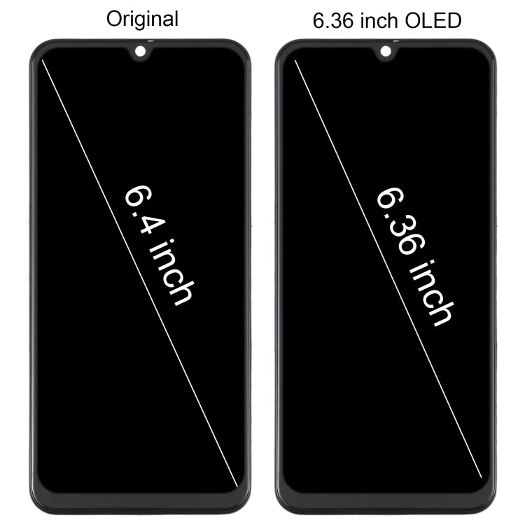 6.36 inch OLED LCD Screen for Samsung Galaxy A50 SM-A505 Digitizer Full Assembly with Frame (Black)