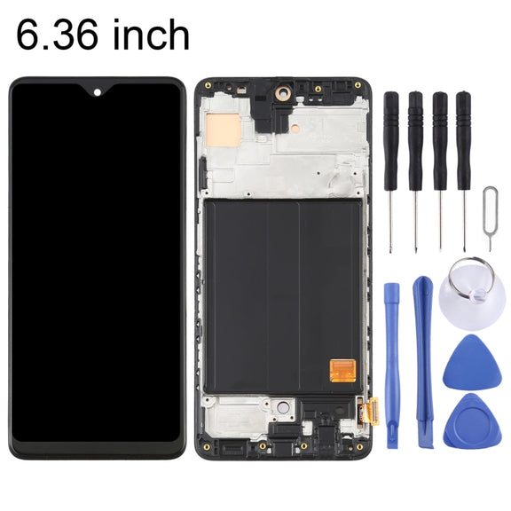 OLED LCD Screen for Samsung Galaxy A51 4G SM-A515(6.36 inch) Digitizer Full Assembly with Frame (Black)