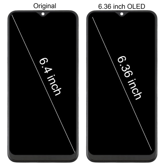 6.36 inch OLED LCD Screen for Samsung Galaxy A20 SM-A205 Digitizer Full Assembly with Frame (Black)