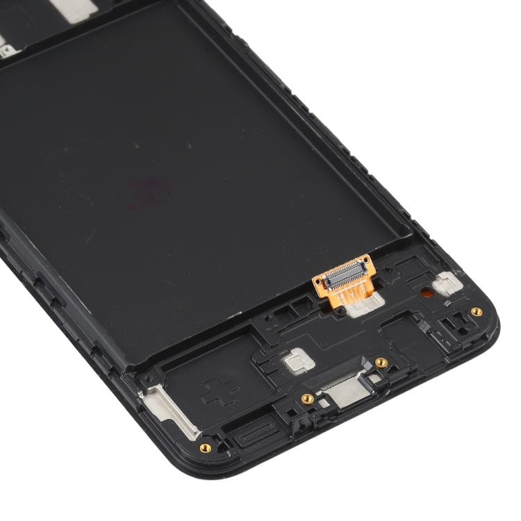 6.36 inch OLED LCD Screen for Samsung Galaxy A20 SM-A205 Digitizer Full Assembly with Frame (Black)