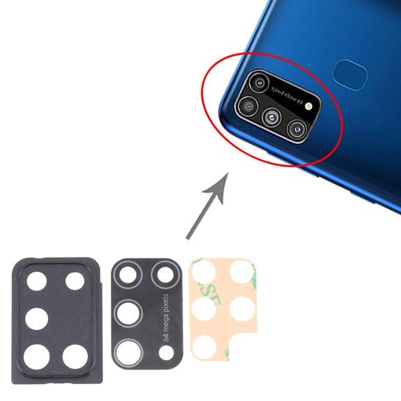For Samsung Galaxy M31 / Galaxy M31 Prime SM-M315 10pcs Camera Lens Cover (Black)