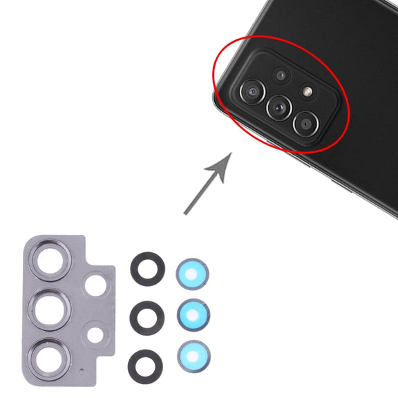 For Samsung Galaxy A52 SM-A525 10pcs Camera Lens Cover (Black)