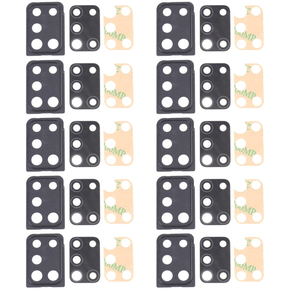 For Samsung Galaxy A21s SM-A217 10pcs Camera Lens Cover (Black)