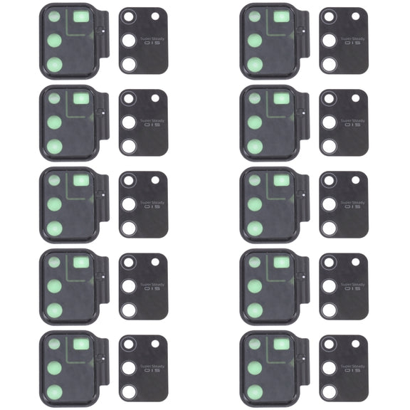 For Samsung Galaxy S10 Lite SM-G770 10pcs Camera Lens Cover (Black)