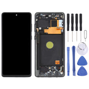 Original Super AMOLED LCD Screen for Samsung Galaxy Note10 Lite Digitizer Full Assembly With Frame (Black)
