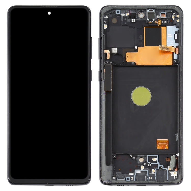 Original Super AMOLED LCD Screen for Samsung Galaxy Note10 Lite Digitizer Full Assembly With Frame (Black)