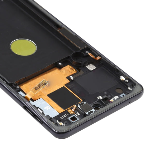 Original Super AMOLED LCD Screen for Samsung Galaxy Note10 Lite Digitizer Full Assembly With Frame (Black)