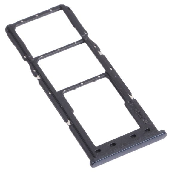 For Samsung Galaxy M12 SM-M127 SIM Card Tray + SIM Card Tray + Micro SD Card Tray (Black)