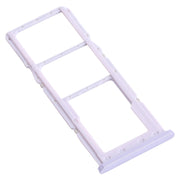 For Samsung Galaxy A22 SM-A225 SIM Card Tray + SIM Card Tray + Micro SD Card Tray (Purple)