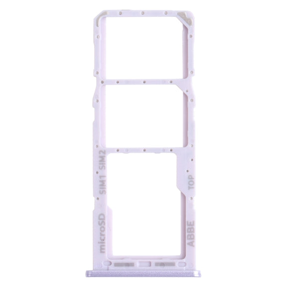 For Samsung Galaxy A22 SM-A225 SIM Card Tray + SIM Card Tray + Micro SD Card Tray (Purple)