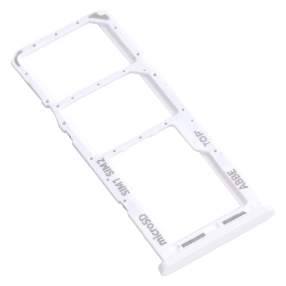 For Samsung Galaxy A22 SM-A225 SIM Card Tray + SIM Card Tray + Micro SD Card Tray (Silver)
