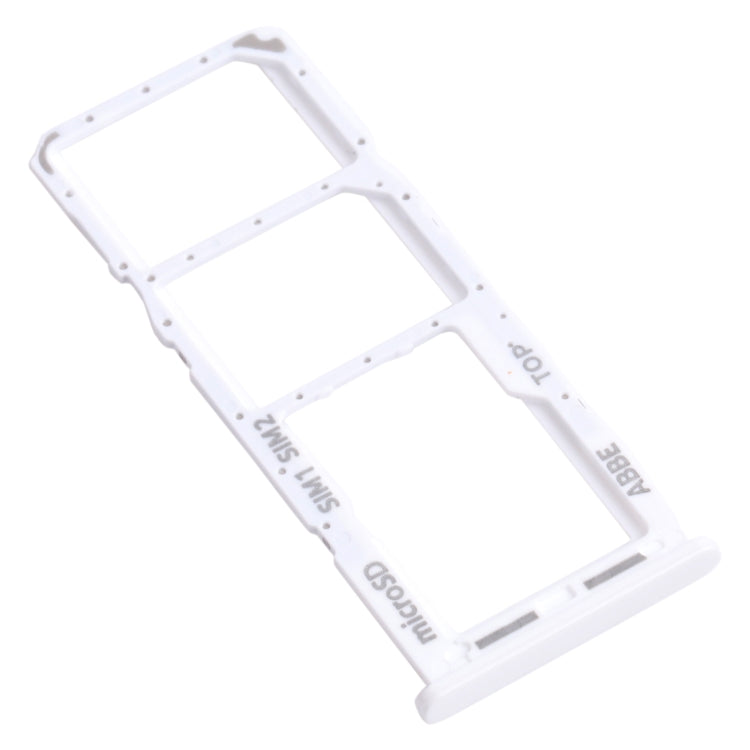 For Samsung Galaxy A22 SM-A225 SIM Card Tray + SIM Card Tray + Micro SD Card Tray (Silver)
