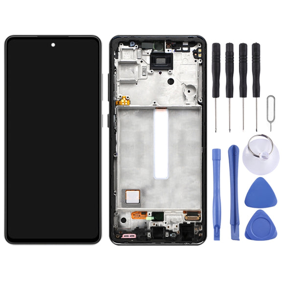 Original Super AMOLED LCD Screen for Samsung Galaxy A52 SM-A526(5G Version) Digitizer Full Assembly With Frame