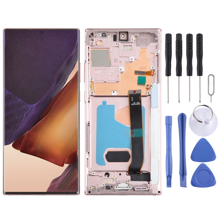 For Samsung Galaxy Note20 Ultra 4G Original Super AMOLED LCD Screen Digitizer Full Assembly With Frame (Gold) - free shipping - PMC TechLife - Order now!