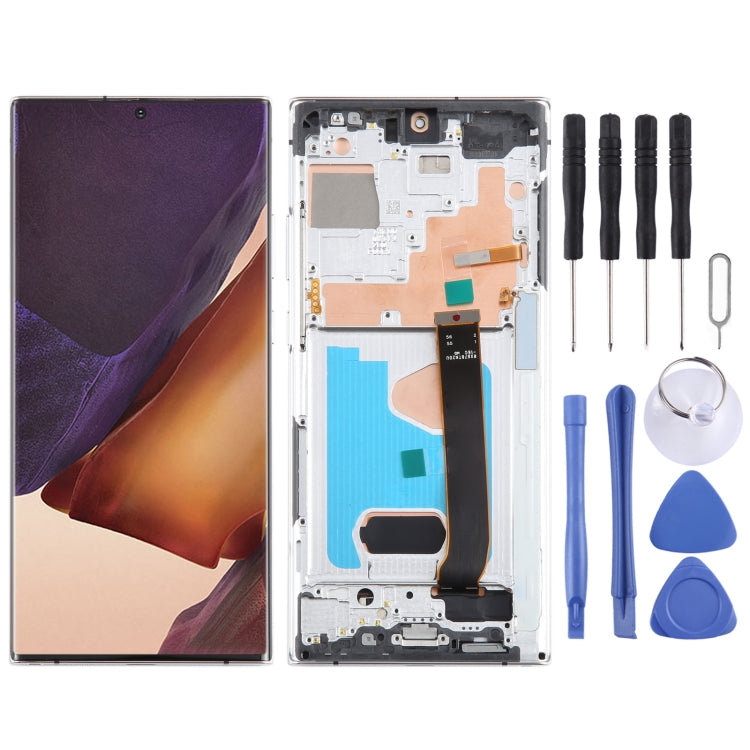 For Samsung Galaxy Note20 Ultra 4G Original Super AMOLED LCD Screen Digitizer Full Assembly With Frame (Silver) - free shipping - PMC TechLife - Order now!