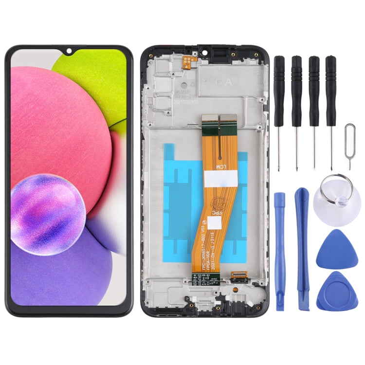 Original LCD Screen and Digitizer Full Assembly with Frame for Samsung Galaxy A03s SM-A037F - free shipping - PMc TechLife - Order now!