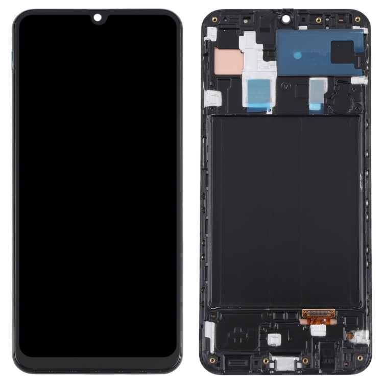 Original Super AMOLED LCD Screen for Samsung Galaxy A30 SM-A305 Digitizer Full Assembly with Frame (Black)