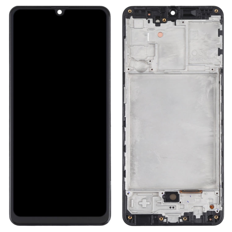 Original Super AMOLED LCD Screen for Samsung Galaxy A31 SM-A315 Digitizer Full Assembly with Frame (Black)