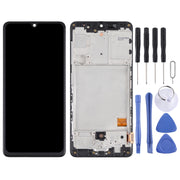 Original Super AMOLED LCD Screen for Samsung Galaxy A41 SM-A415 Digitizer Full Assembly with Frame (Black)