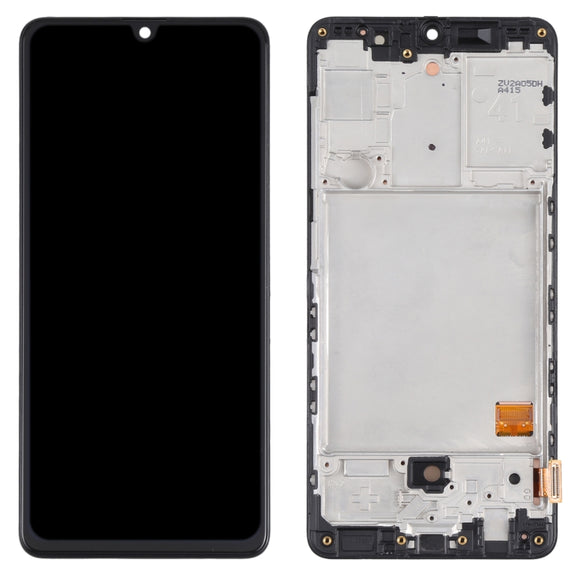 Original Super AMOLED LCD Screen for Samsung Galaxy A41 SM-A415 Digitizer Full Assembly with Frame (Black)