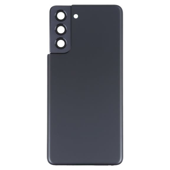 For Samsung Galaxy S21 5G Battery Back Cover with Camera Lens Cover (Black)
