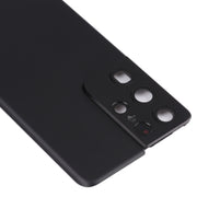 For Samsung Galaxy S21 Ultra 5G Battery Back Cover with Camera Lens Cover (Black)