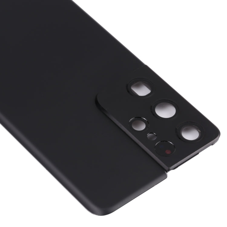 For Samsung Galaxy S21 Ultra 5G Battery Back Cover with Camera Lens Cover (Black)