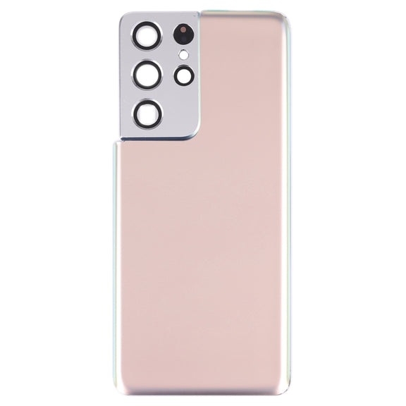 For Samsung Galaxy S21 Ultra 5G Battery Back Cover with Camera Lens Cover (Gold)