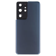 For Samsung Galaxy S21 Ultra 5G Battery Back Cover with Camera Lens Cover (Blue)