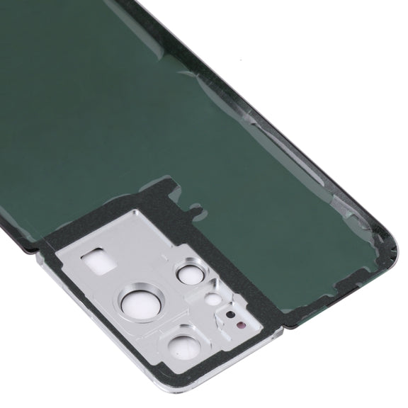For Samsung Galaxy S21 Ultra 5G Battery Back Cover with Camera Lens Cover (White)