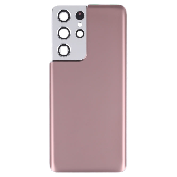 For Samsung Galaxy S21 Ultra 5G Battery Back Cover with Camera Lens Cover (Brown)