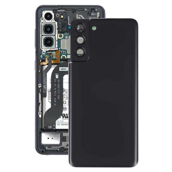 For Samsung Galaxy S21+ 5G Battery Back Cover with Camera Lens Cover (Black)