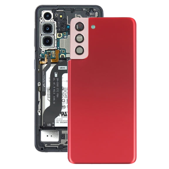 For Samsung Galaxy S21+ 5G Battery Back Cover with Camera Lens Cover (Red)