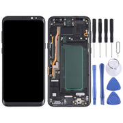 OLED LCD Screen for Samsung Galaxy S8+ SM-G955 Digitizer Full Assembly with Frame (Black)