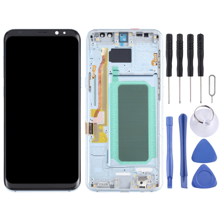 OLED LCD Screen for Samsung Galaxy S8+ SM-G955 With Digitizer Full Assembly with Frame (Blue) - free shipping - PMc TechLife - Order now!